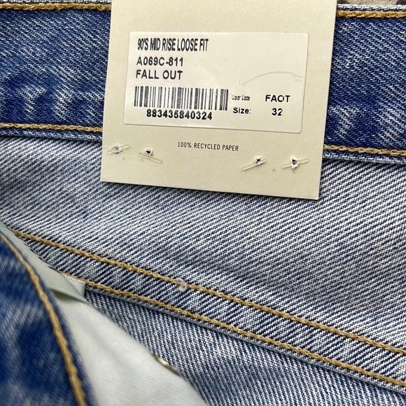 Agolde 90s Midrise Loose Fit Fall Out Size 32 - Picture 8 of 10